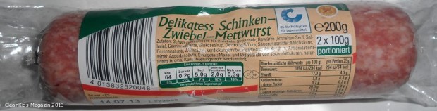 Rückruf: Salmonellen in Delikatess Schinken-Zwiebel-Mettwurst 