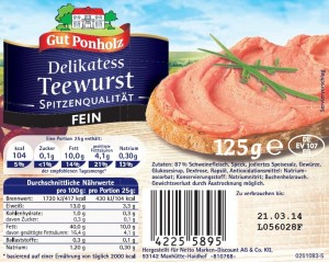 Regionaler Warenrückruf von Delikatess Teewurst Regionaler Warenrückruf von Delikatess Teewurst