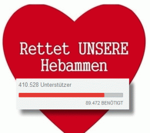 Viel Unterstützung für Hebammen - Die auf change.org laufende Petition hat inzwischen mehr als 410.000 Unterzeichner