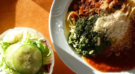 Zu viel Fleisch, zu wenig Obst und Gemüse zum Mittagessen