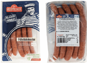 Rückruf für Frühstücksknacker der Marke die ROSTOCKER