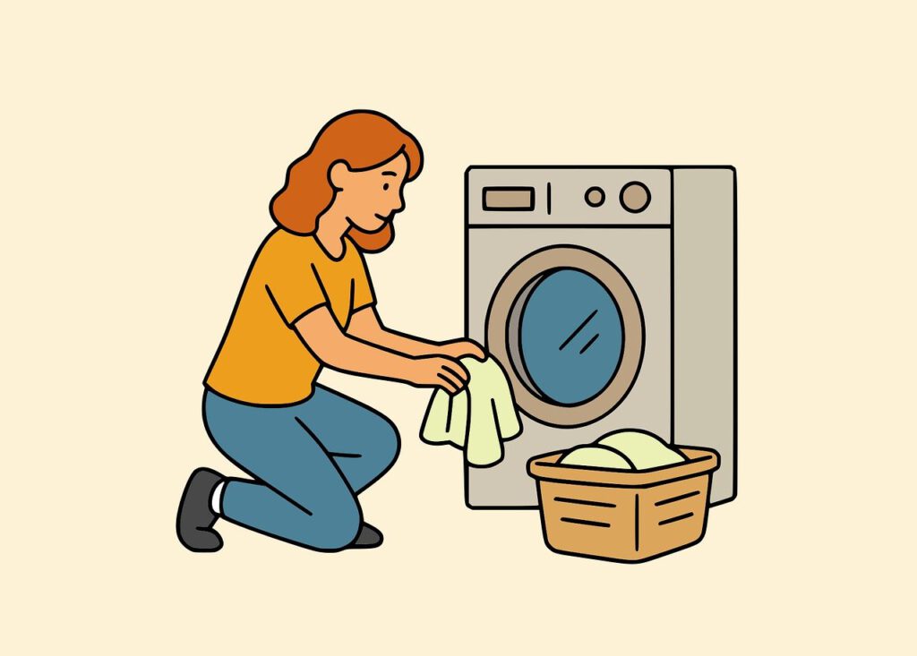 Wenn die Waschmaschine vor der Abreise geschlossen wurde, aber noch feucht war, können sich unangenehme Gerüchen entwickeln