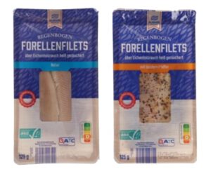 Rückruf des Artikels Almare Forellenfilets der Sorten Natur und Pfeffer