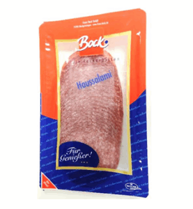 Rückruf der Bock Haussalami, geschnitten