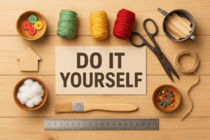 DIY steht für das englische „Do It Yourself“ – also „Mach es selbst“. DIY steht für das englische „Do It Yourself“ – also „Mach es selbst“.