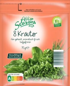 Rückruf des Artikels All Seasons (tiefgekühlt) 8 Kräuter