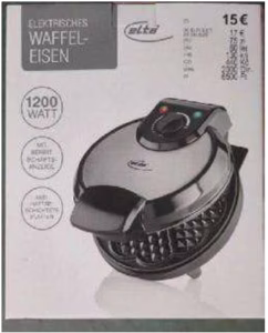 Rückruf des abgebildeten Waffeleisen der Marke elta