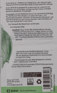 Warnung vor Gesichtsmasken Grüne Heilerde Typ Pfefferminze von CATTIER PARIS