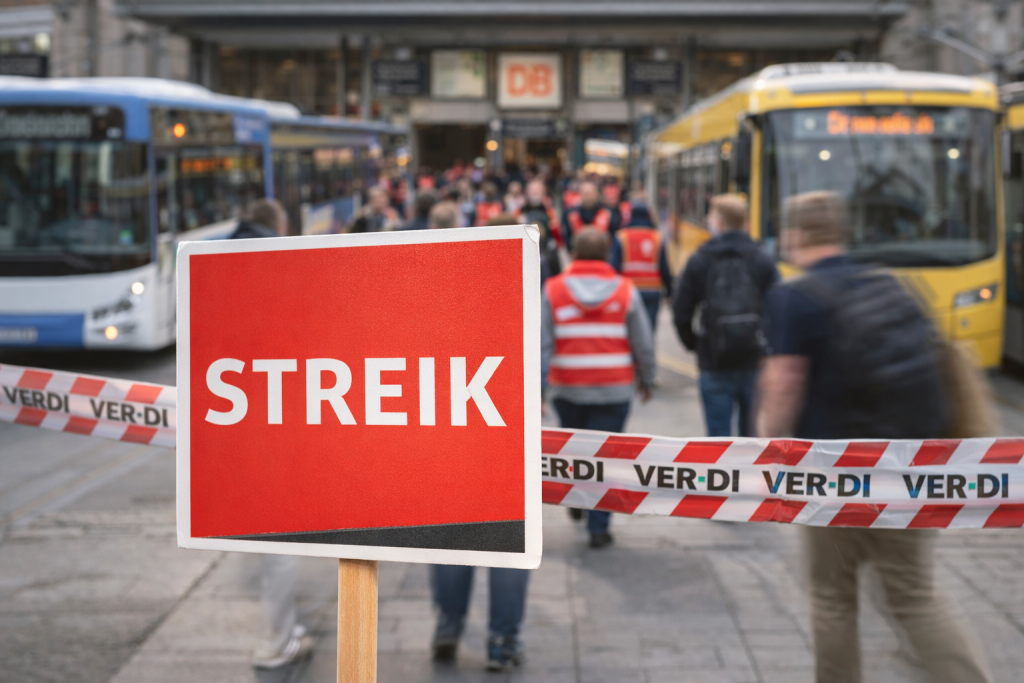 Streik: Am Montag, 2. Februar kann der ÖPNV zum Erliegen kommen 