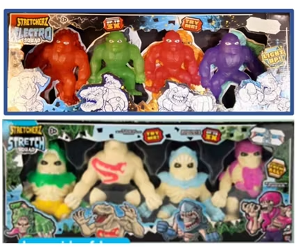 Rückruf von Spielfiguren Stretcherz 4er Pack Electro Squad und Stretcherz 4er Pack Skull Squad Rückruf von Spielfiguren Stretcherz 4er Pack Electro Squad und Stretcherz 4er Pack Skull Squad