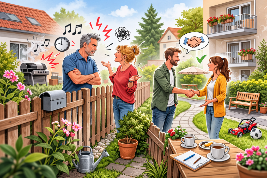 Ratgeber hilft, Nachbarschaftsstreit zu vermeiden oder beizulegen