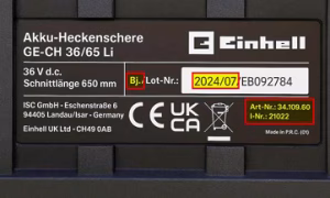 Einhell warnt vor Akku-Heckenschere