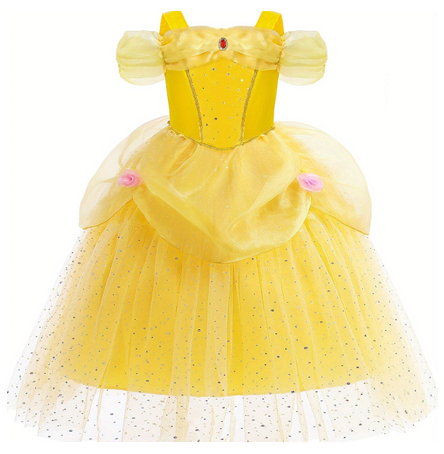 Rückruf - gelbes Prinzessinnenkleid für Mädchen Rückruf - gelbes Prinzessinnenkleid für Mädchen