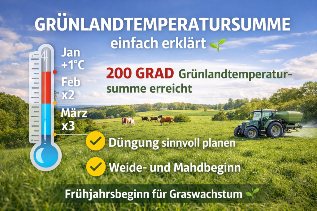 Grünlandtemperatursumme einfach erklärt: Bedeutung, Berechnung und Nutzen für Landwirtschaft
