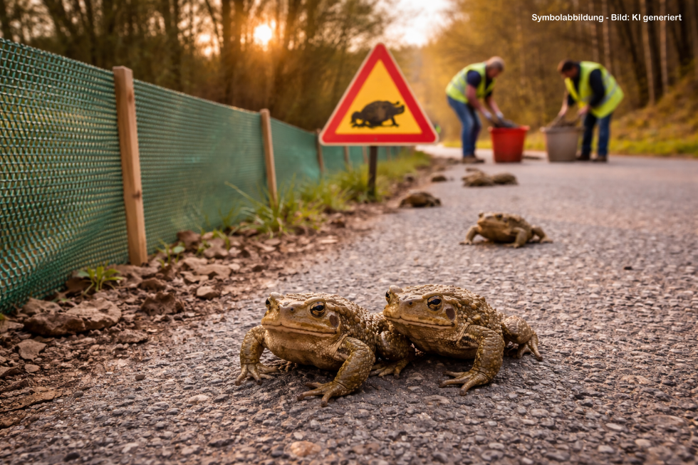 Auf dem Weg zum Laichgewässer: Straßen werden zur tödlichen Barriere für Amphibien Auf dem Weg zum Laichgewässer: Straßen werden zur tödlichen Barriere für Amphibien