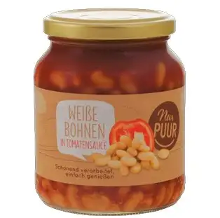nur puur bio ruft Weiße Bohnen in Tomatensauce zurück nur puur bio ruft Weiße Bohnen in Tomatensauce zurück