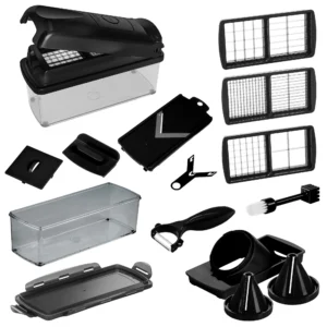 Rückruf des Küchenartikels Nicer Dicer smart, Set 16-teilig in der Farbe matt schwarz