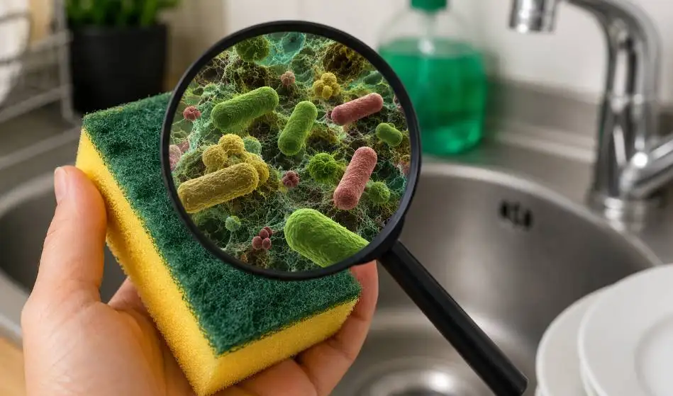 Küchenschwämme - Mikroskopischer Blick auf Bakterien im Haushalt Küchenschwämme - Mikroskopischer Blick auf Bakterien im Haushalt