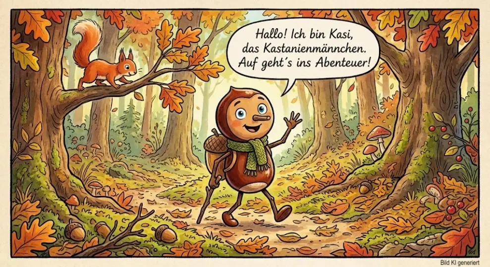 Gute-Nacht-Geschichte - Kastanienmännchen Kasi Gute-Nacht-Geschichte - Kastanienmännchen Kasi