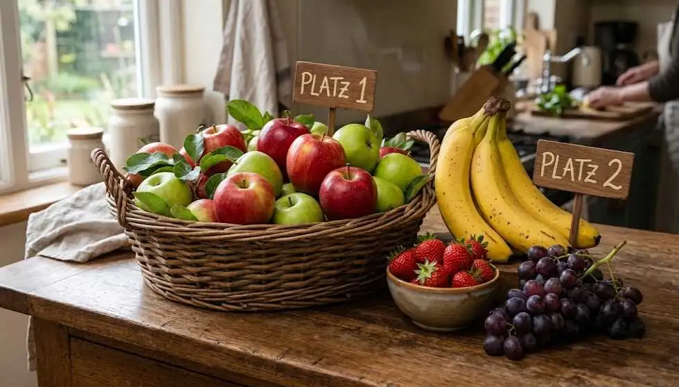 Beliebtestes Obst sind noch immer Äpfel (Platz 1) sowie Bananen (Platz 2) Beliebtestes Obst sind noch immer Äpfel (Platz 1) sowie Bananen (Platz 2)